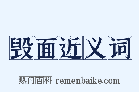 毁面近义词是什么意思的图片